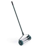 18 Inch Rolling Lawn Aerator with Anti-slip Handle and Tine Spikes