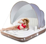 Goplus Inflatable Pool Float with Canopy