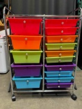 Storage cart with 15 drawers