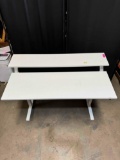 White 2-tier desk