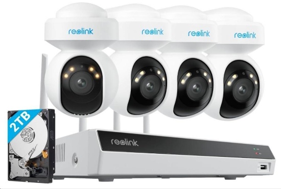 New Sealed Box, ReoLink Surveillance Cameras Outdoor RLK12-800WPT4