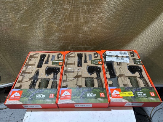 Ozark Trail Camping Tool Set Lot of 4 Kits w/ missing pcs each.