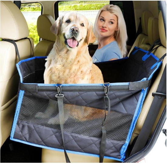 Qty 2 - Back Seat Extender for Dogs, 600D Heavy Duty Waterproof Dog Car Seat Cover for Back Seat,