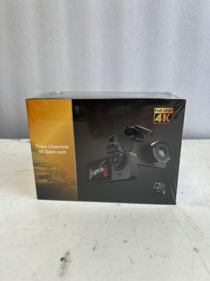 4K Dash Cam for Car 3 Channel Camera - Brand New Sealed.