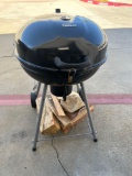 Mr. Bar-B-Q 22.17-in W Black/Porcelain Kettle Charcoal Grill