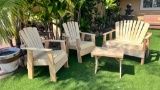 Backyard Patio Or Fire pit Furniture! 4 Piece Outdoor Set, Redwood and Cedar