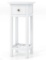 Giantex Narrow End Table with Drawer, Tall Acacia Wood Side Table
