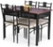 Costway 5 Pieces Dining Set Metal Table & 4 Chairs HW66276CF