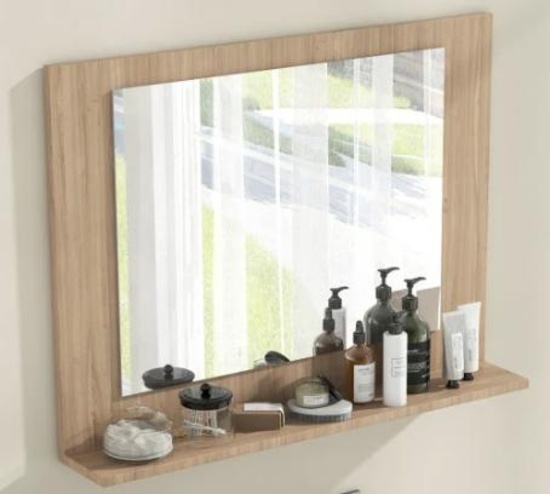 Rectangle Bathroom Mirror with Shelf HW72341CF