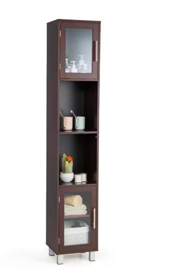 Tall Tower Bathroom Storage Cabinet Organizer HW58777CF