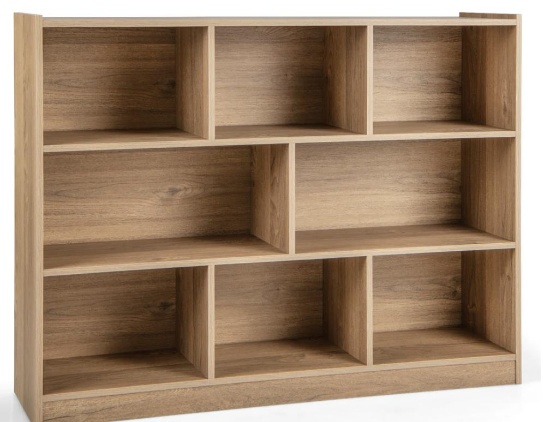 Costway 8 Cubes Natural Wooden Bookcase CV10717NA