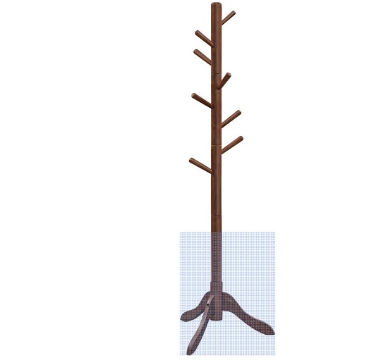 VASAGLE Solid Wood Coat Rack, Free Standing Coat Rack, Tree-Shaped Coat Rack RCR05WN