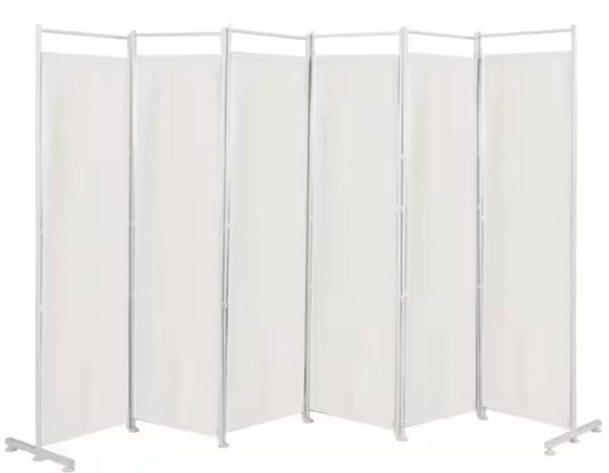 6 ft. Beige 6-Panel Room Divider HW65775WH