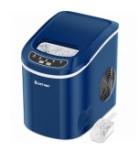 Costway Portable Compact Electric Ice Maker Machine Mini Cube 26lb/Day ABS Navy