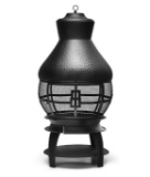 Costway 18-in W Black Iron Wood-Burning Fire Pit