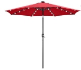 10-Foot Solar LED Patio Umbrella