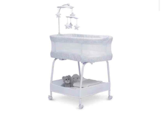 Delta Children SmartSleep Auto Glide Bassinet with Bluetooth