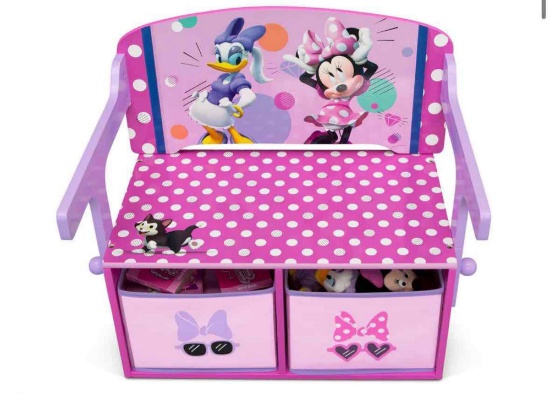 Delta Children Minnie Mouse 2-in-1 Activity Bench and Desk