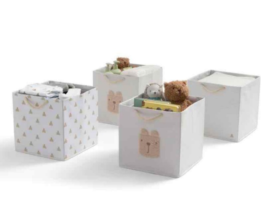 babyGap 4-Pack Brannan Bear Fabric Storage Bins