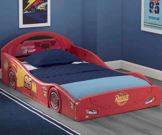 Cars Lightning McQueen Plastic Sleep and Play Toddler Bed