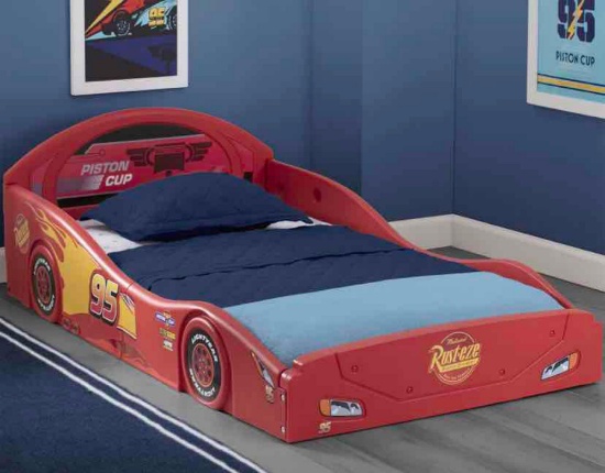 Cars Lightning McQueen Plastic Sleep and Play Toddler Bed