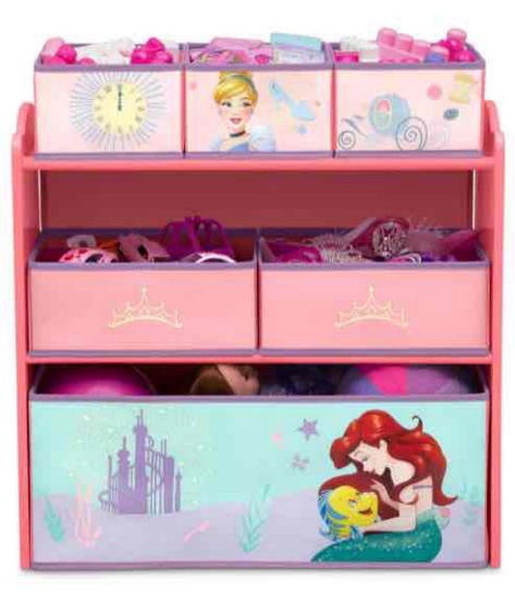 Princess 6 Bin Design and Store Toy Organizer