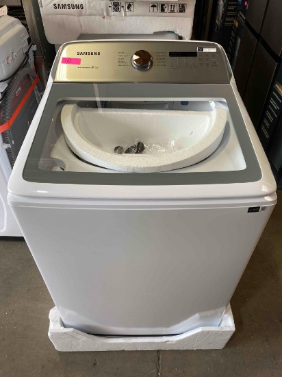 Samsung - 5.0 Cu. Ft. High-Efficiency Top Load Washer with Active WaterJet - White