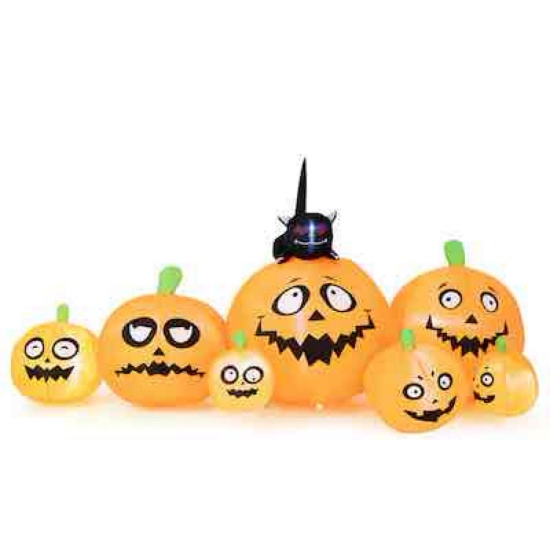 8-ft L Inflatable Halloween Pumpkins with LED Ligths