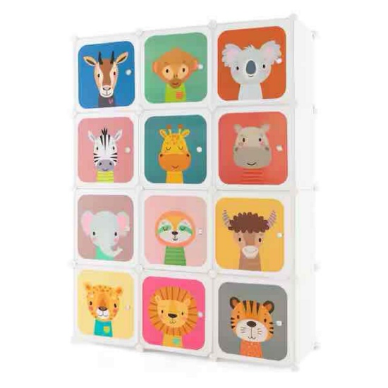 Costway 43 in. 12-Cube Kids Wardrobe Baby Dresser