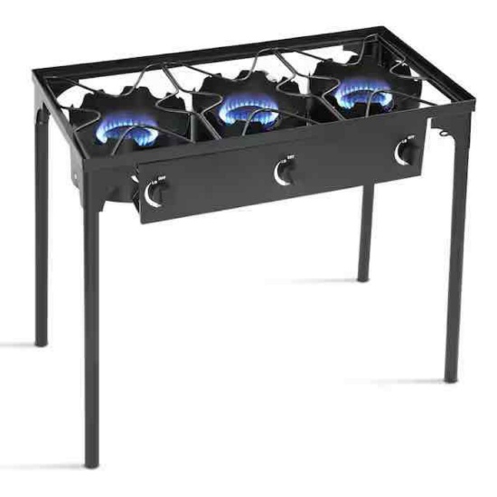 Portable Propane 3 Burner Gas Cooker Outdoor