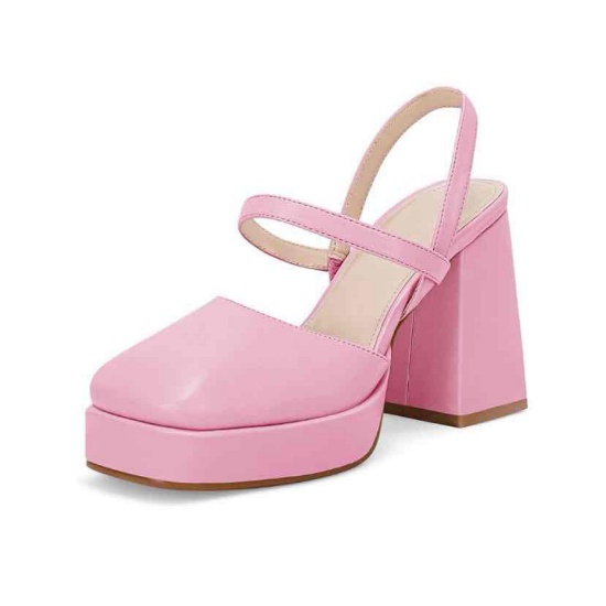Womens Platform Heels Chunky Heel Pumps Closed Toe Mary Jane Dress Shoes Slingback Party Wedding