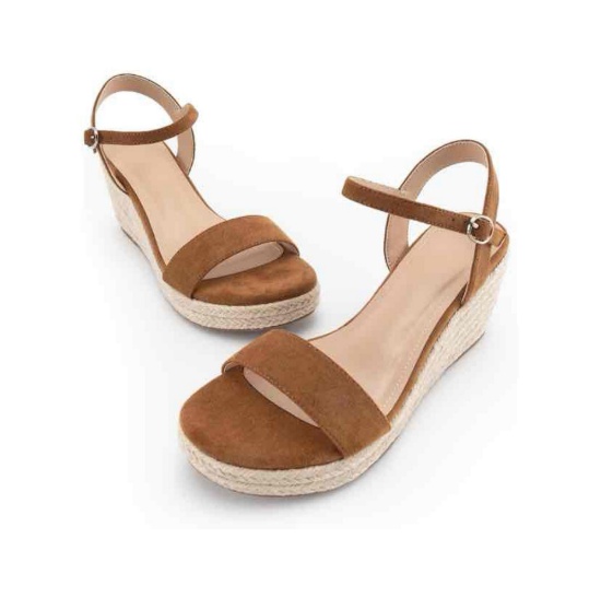 Espadrilles Wedge Platform Sandals for Women Strappy Ankle Strap Buckle Open Toe Sandals Dressy