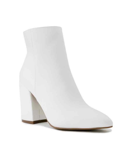 Women's Winter Chelsea Booties - Chunky High Heel, Pointed Toe, Fashion Ankle Boots-Evvie Size 7