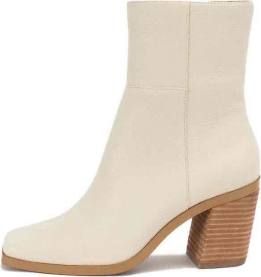 Womens Square Toe Ankle Boots Low Block Chunky Heel Side Zipper Fall Winter Dressy Short Booties