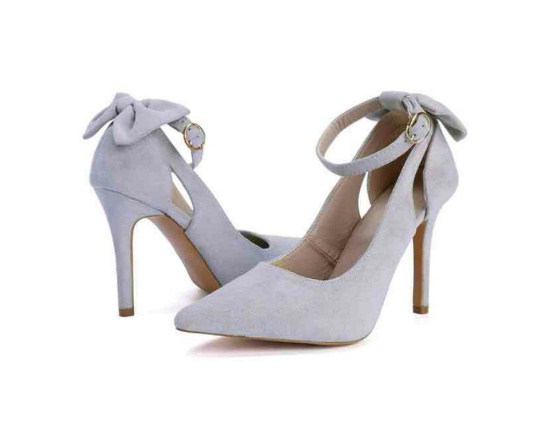 Womens High Heels Bow Tie Back Sexy Stiletto Ankle Strap Wedding Dress Pumps Shoes Size 8