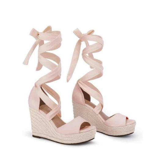 Womens Lace Up Platform Wedge Espadrille Sandals Open Toe Strappy Summer Dress Shoes Size 10