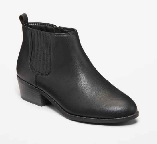 Romalma girls boots side zipper heel fashion kids Martin Size 3Y