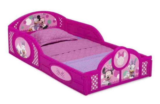 Delta Children Minnie Mouse Plastic Sleep and Play Toddler Bed