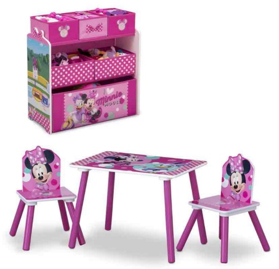 Delta Children Minnie Mouse 4-Piece Playroom Solution