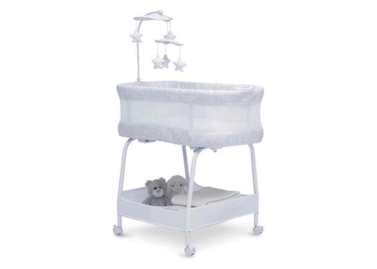 Delta Children SmartSleep Auto Glide Bassinet with Bluetooth