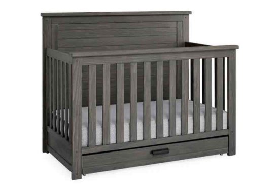 Simmons Kids Caden 6-in-1 Convertible Crib with Trundle Drawer