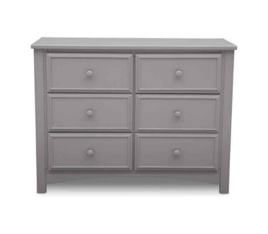 Delta Children Unisex Nursery 6 Drawer Double Dresser with Interlocking Drawers