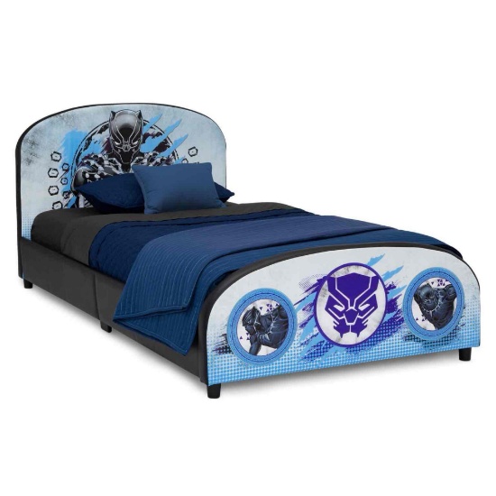 Baby & Toddler Marvel Black Panther Upholstered Twin Bed by Delta Children