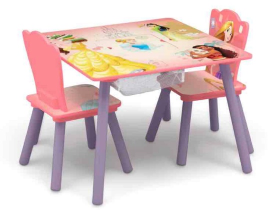 Princess Table and Chair Set with Storage