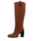 Rilista Womens Knee High Boots Block Chunky Heel Round Toe Suede Comfortable Side Zipper Winter Tall