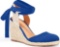 Juliet Holy Womens Lace up Espadrilles Closed Toe Wedges Sandals Size 7.5