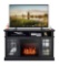 Costway 48 Inch TV Stand with 1400W Electric Fireplace
