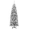 Costway 6 ft. White Unlit Light Type Flocked Classic Pencil Artificial Christmas Tree