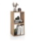 2 Stackable Cubes Bookcase, Wooden Cubby Storage Organizer with Anti-Tipping Device