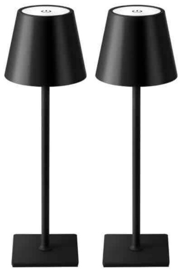 MIKASA HOME ACCENTS Set of 2 Touch Control Rechargeable LED Lamps